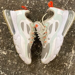 Nike Air Max 270 React White Orange Hyper Crimson Women's Sneakers Size 7  2019